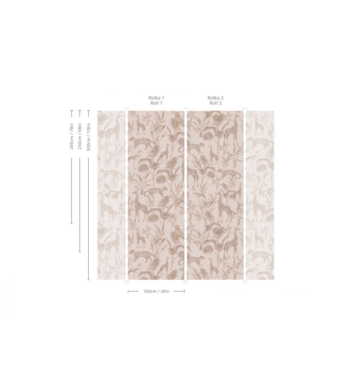 Tapete mit Tiermotiv SAFARI BEIGE braun mit beige
