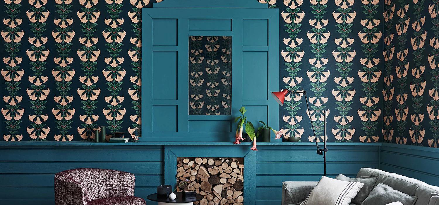 Tapeta SEVILLE - Angel's Trumpet granatowy Cole & Son Eye on Design