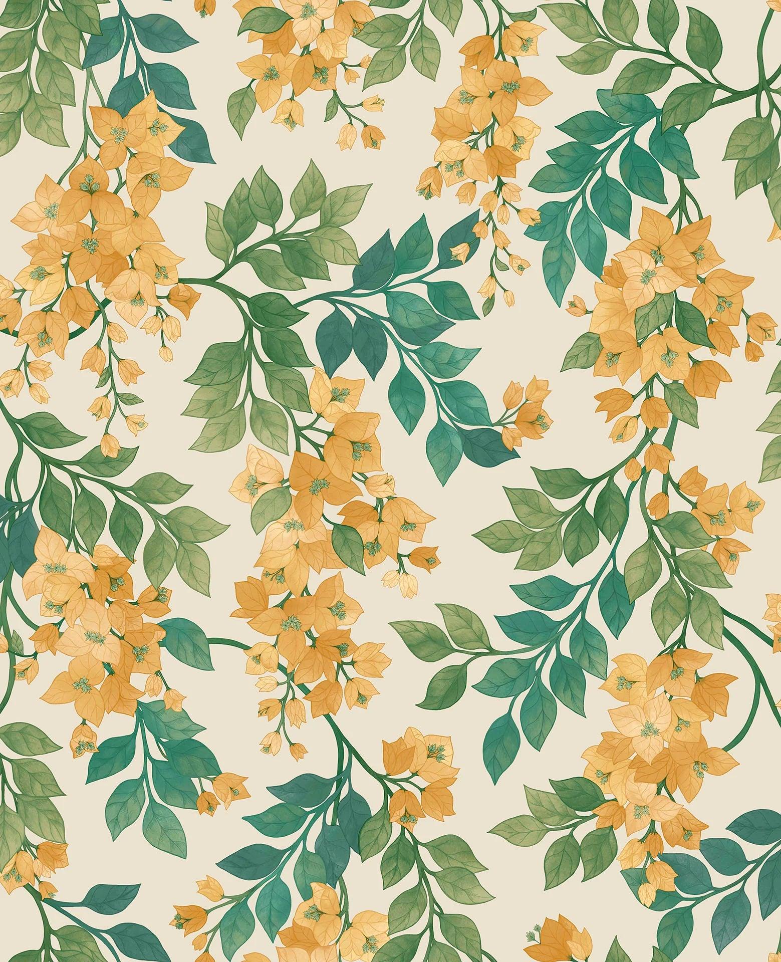 Tapeta SEVILLE - Bougainvillea ochra na kremie Cole & Son Eye on Design