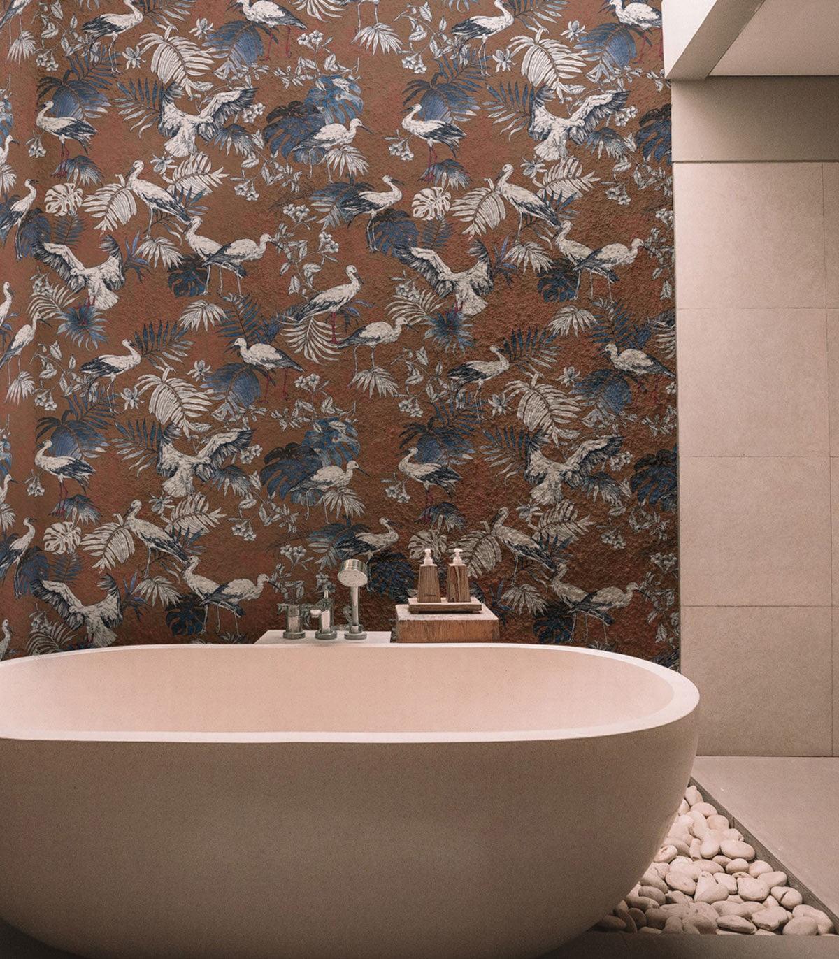 Tapeta STORKS RED Wallcolors Eye on Design