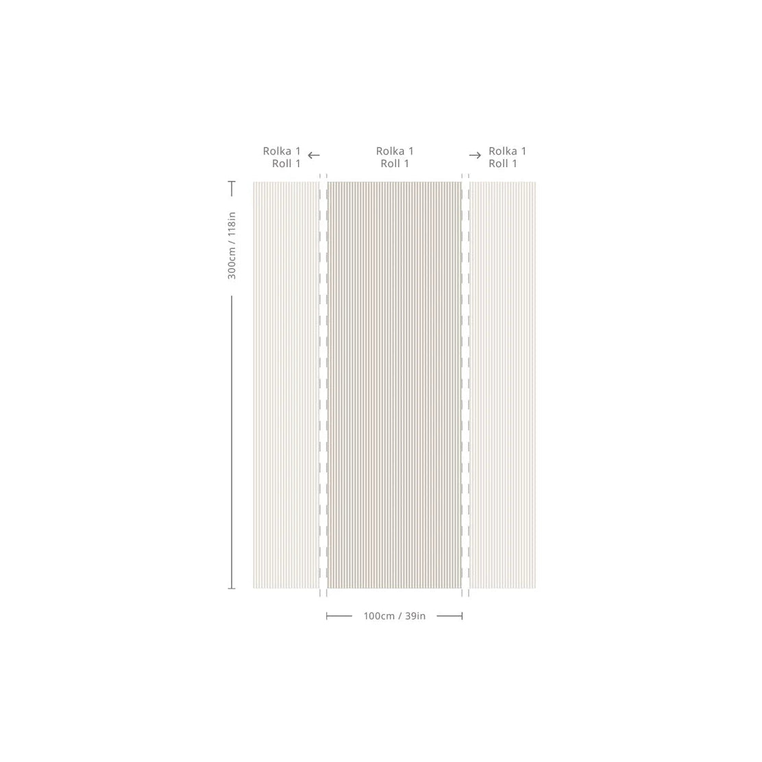 Geometric Pattern Wallpaper in Stripes STRIPE MEADOW MIST Light Green with Gray