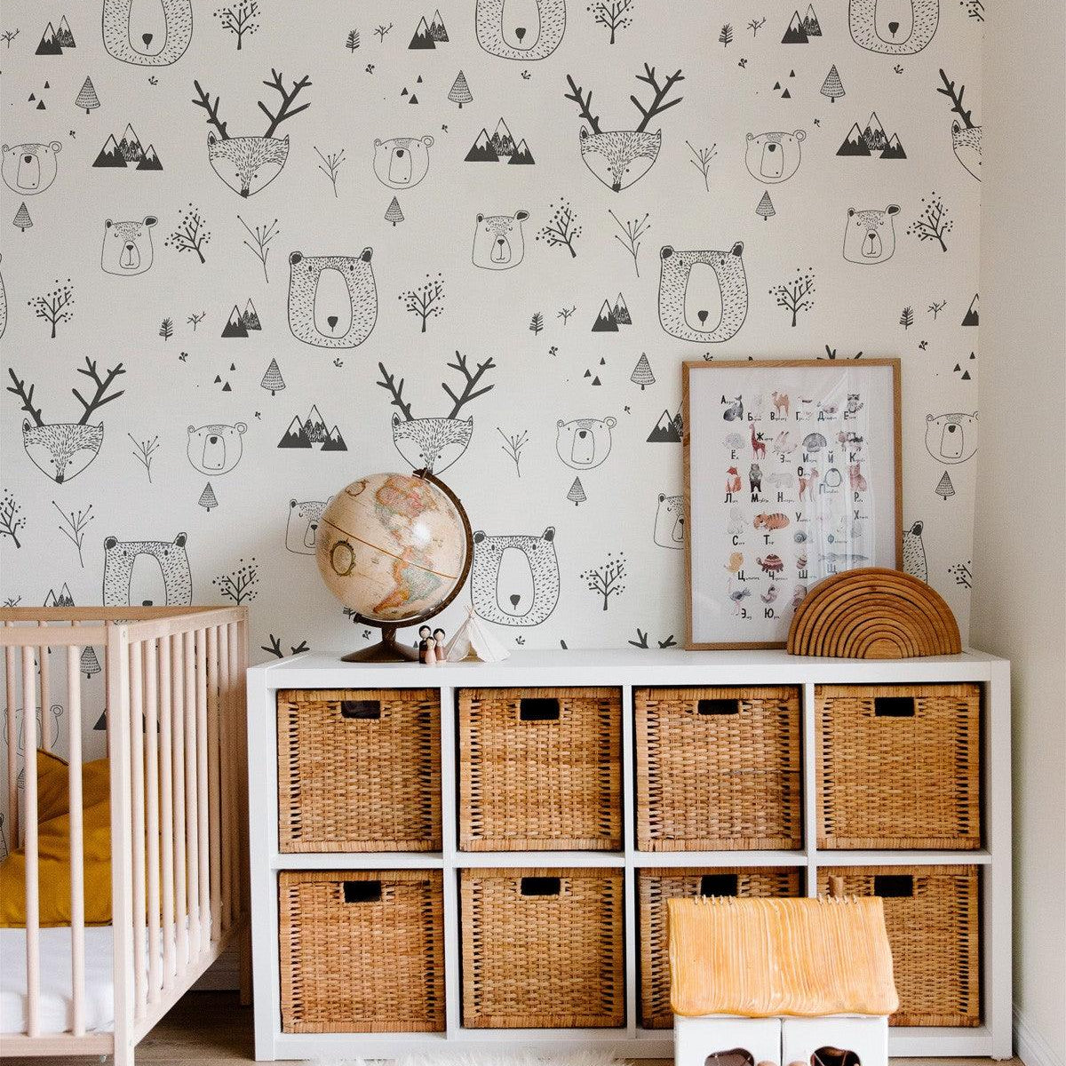 Tapeta TEDDY BEARS WHITE Wallcolors Eye on Design