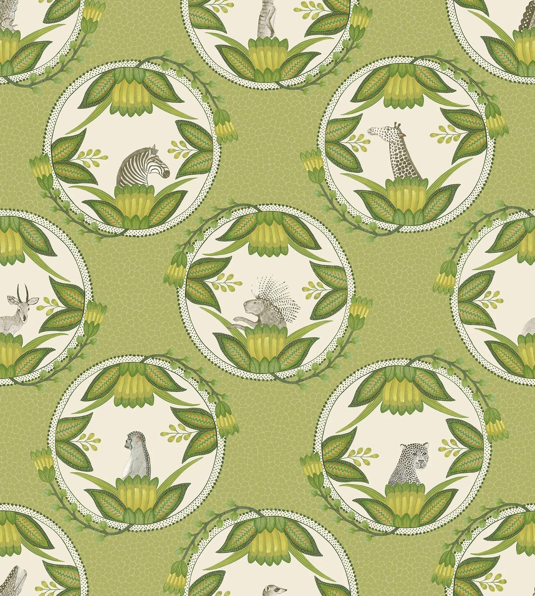 Tapeta THE ARDMORE COLLECTION - Ardmore Cameos zielony Cole & Son Eye on Design