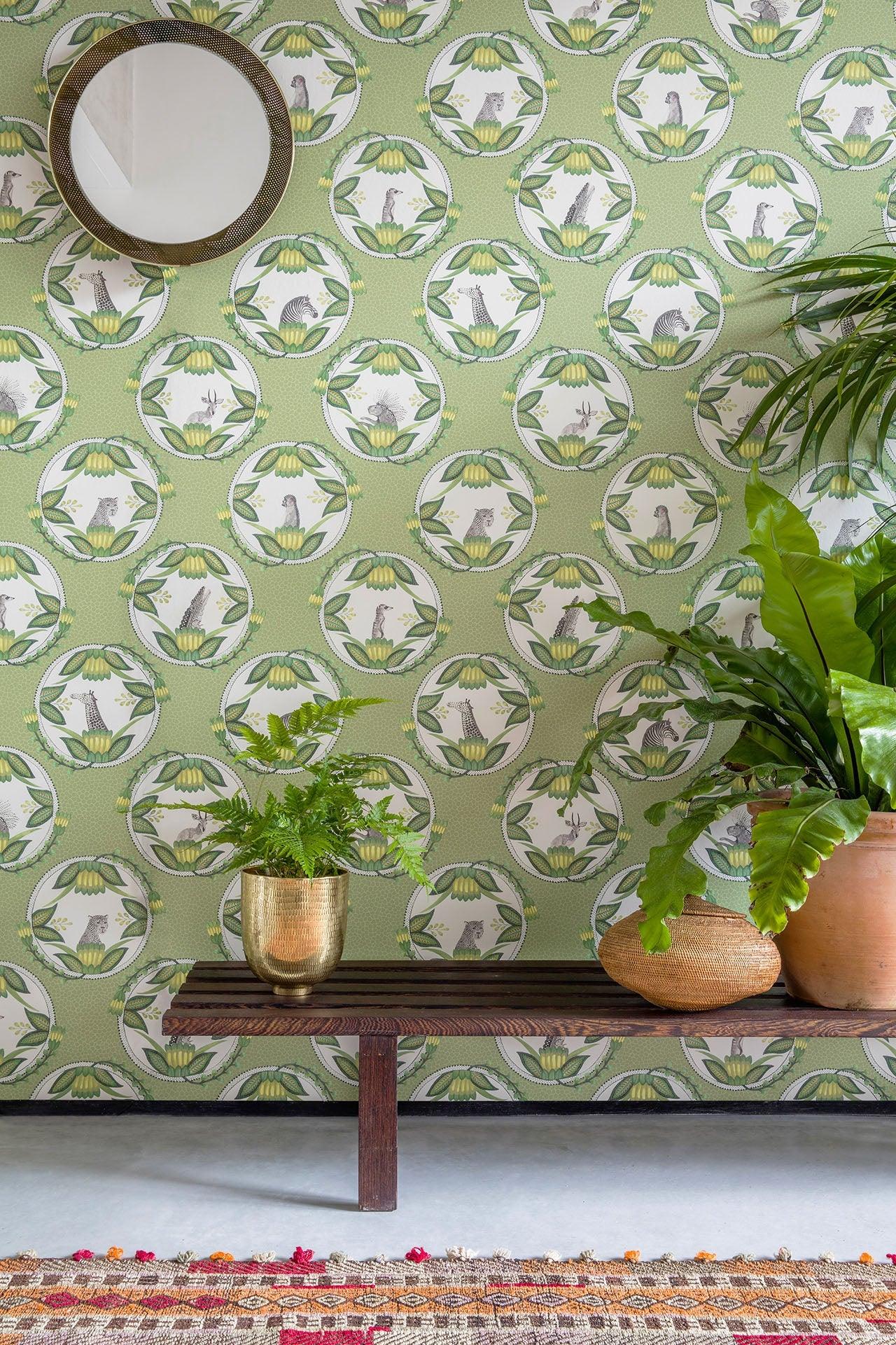 Tapeta THE ARDMORE COLLECTION - Ardmore Cameos zielony Cole & Son Eye on Design