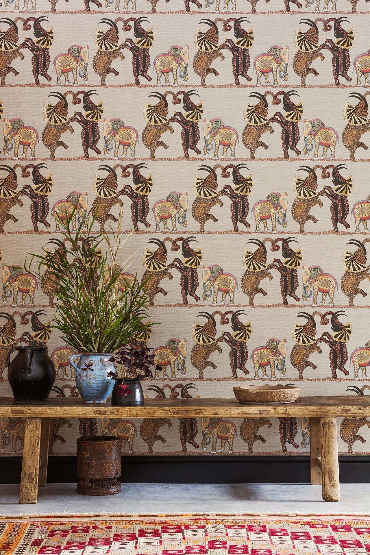 Tapeta THE ARDMORE COLLECTION - Safari Dance beżowy Cole & Son Eye on Design