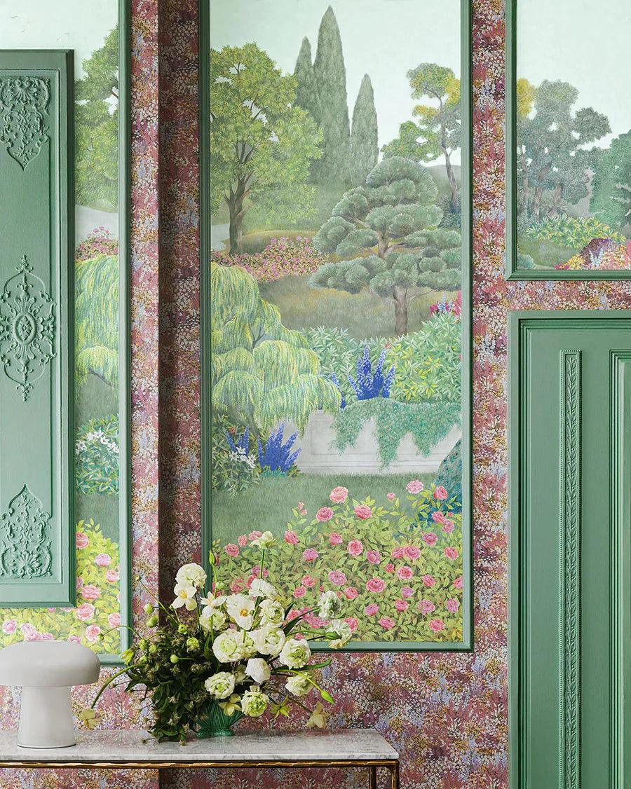 Tapete mit pflanzlichem Blumenmotiv THE GARDENS - Petite Fleur matte Ausführung grau