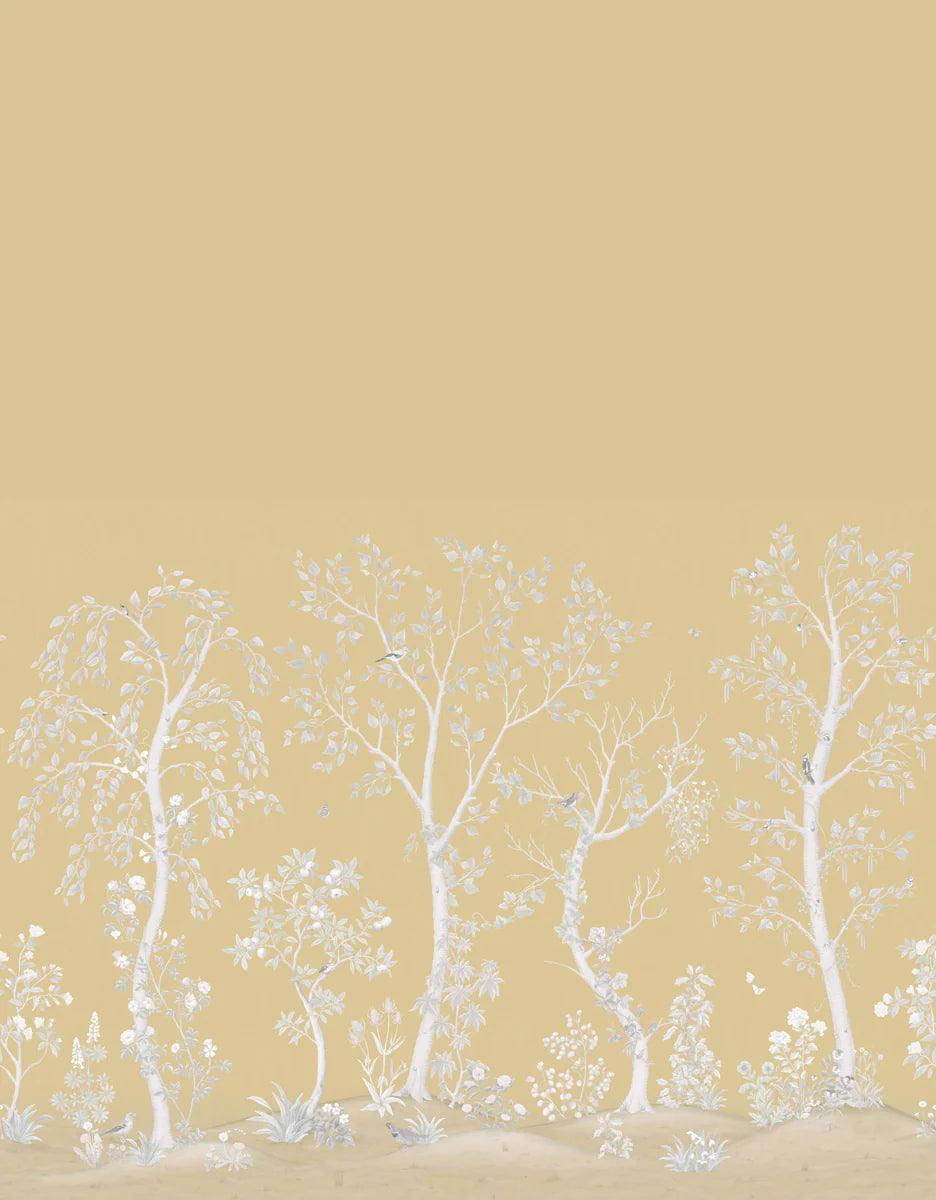 Tapeta THE GARDENS - Seasonal Woods wykończenie perłowe ochra Cole & Son Eye on Design
