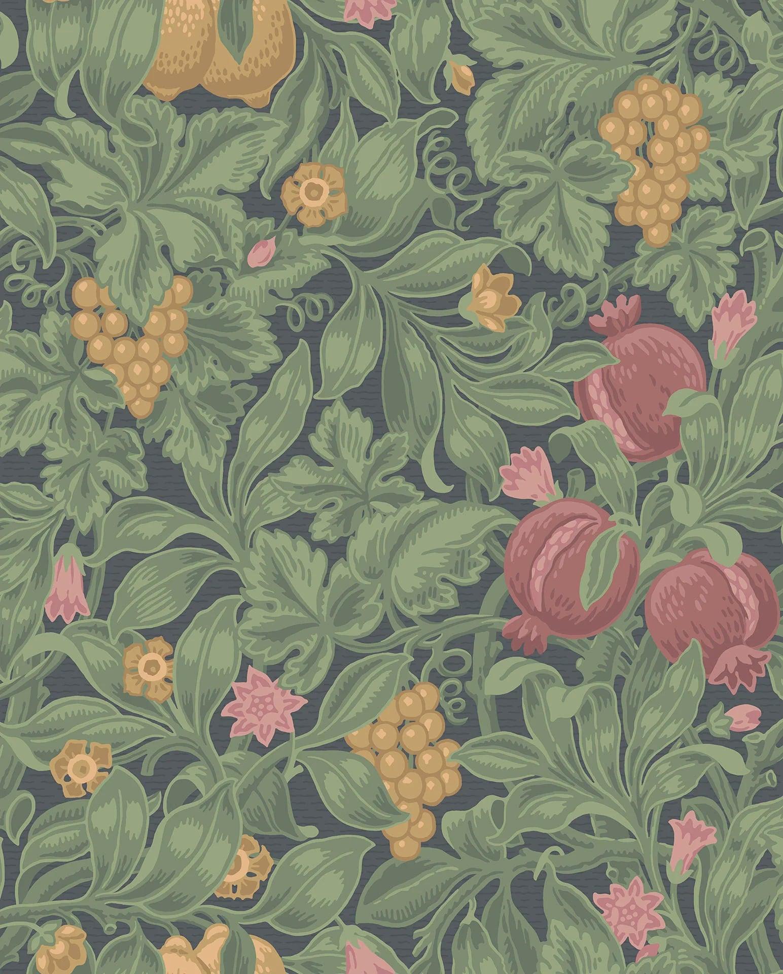 Tapeta THE PEARWOOD COLLECTION - Vines of Pomona czarny Cole & Son Eye on Design