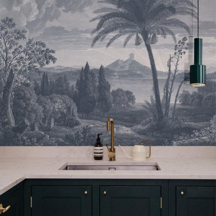 Tapeta TROPICAL VOLCANO VISTA niebieski Wallcolors Eye on Design