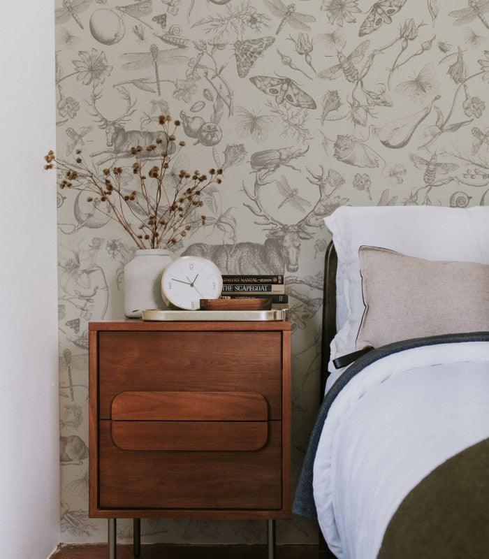 Tapeta VINTAGE BOTANIC jasnobrązowy Wallcolors Eye on Design