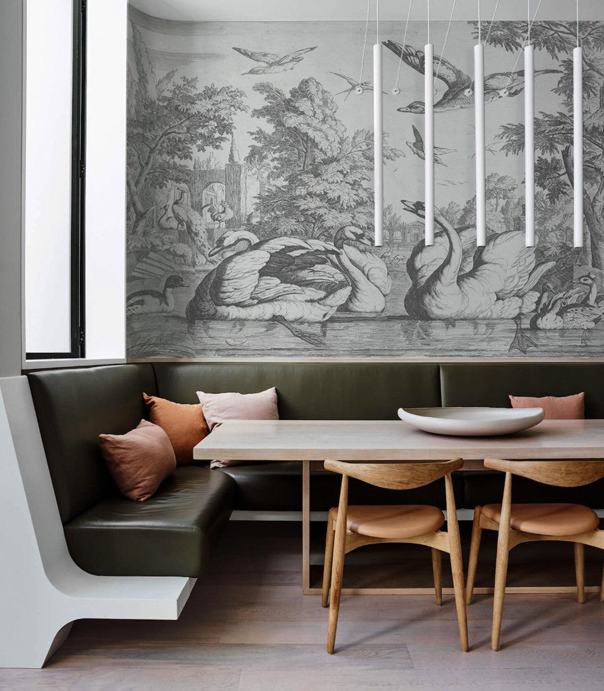 Tapeta WHITE SWANS Wallcolors Eye on Design