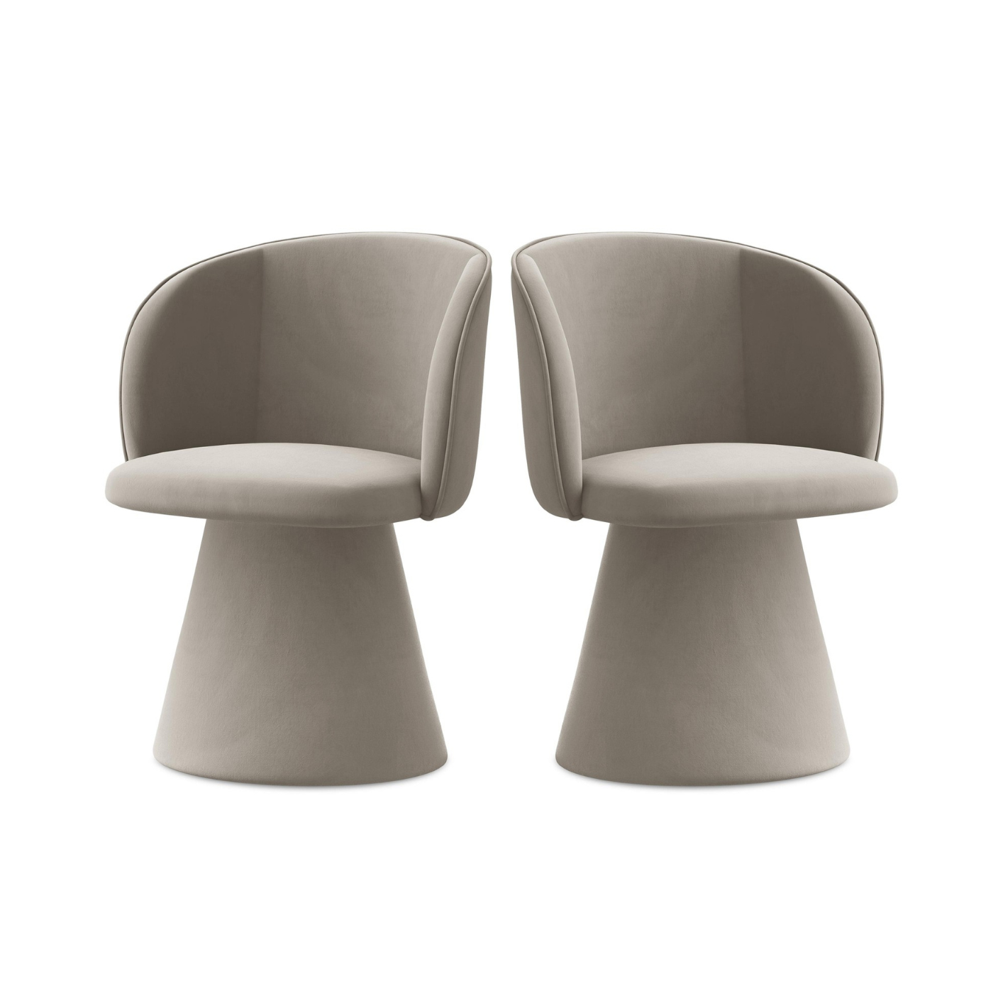 Samtstuhl MAIA taupe