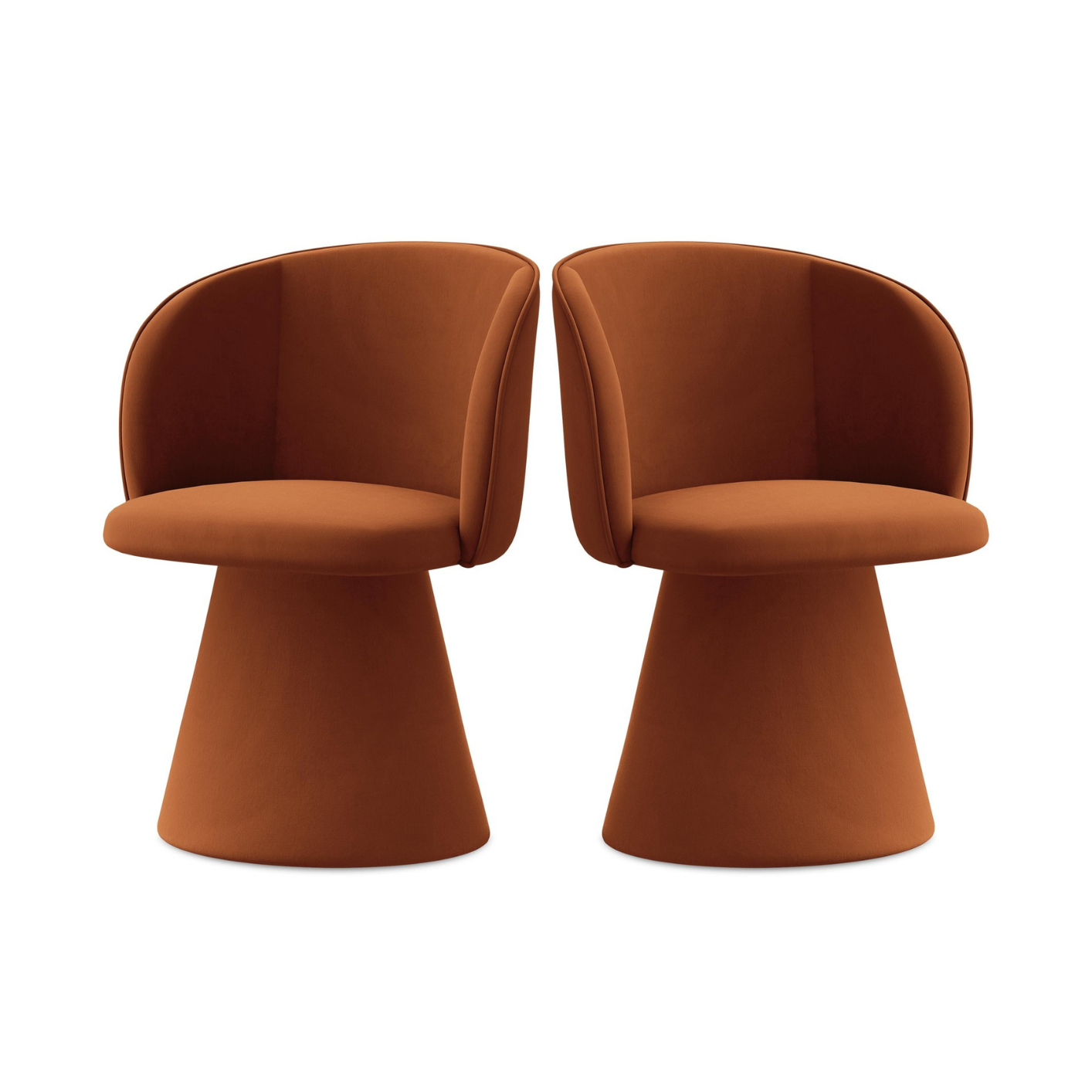 Velvet Chair MAIA Terracotta