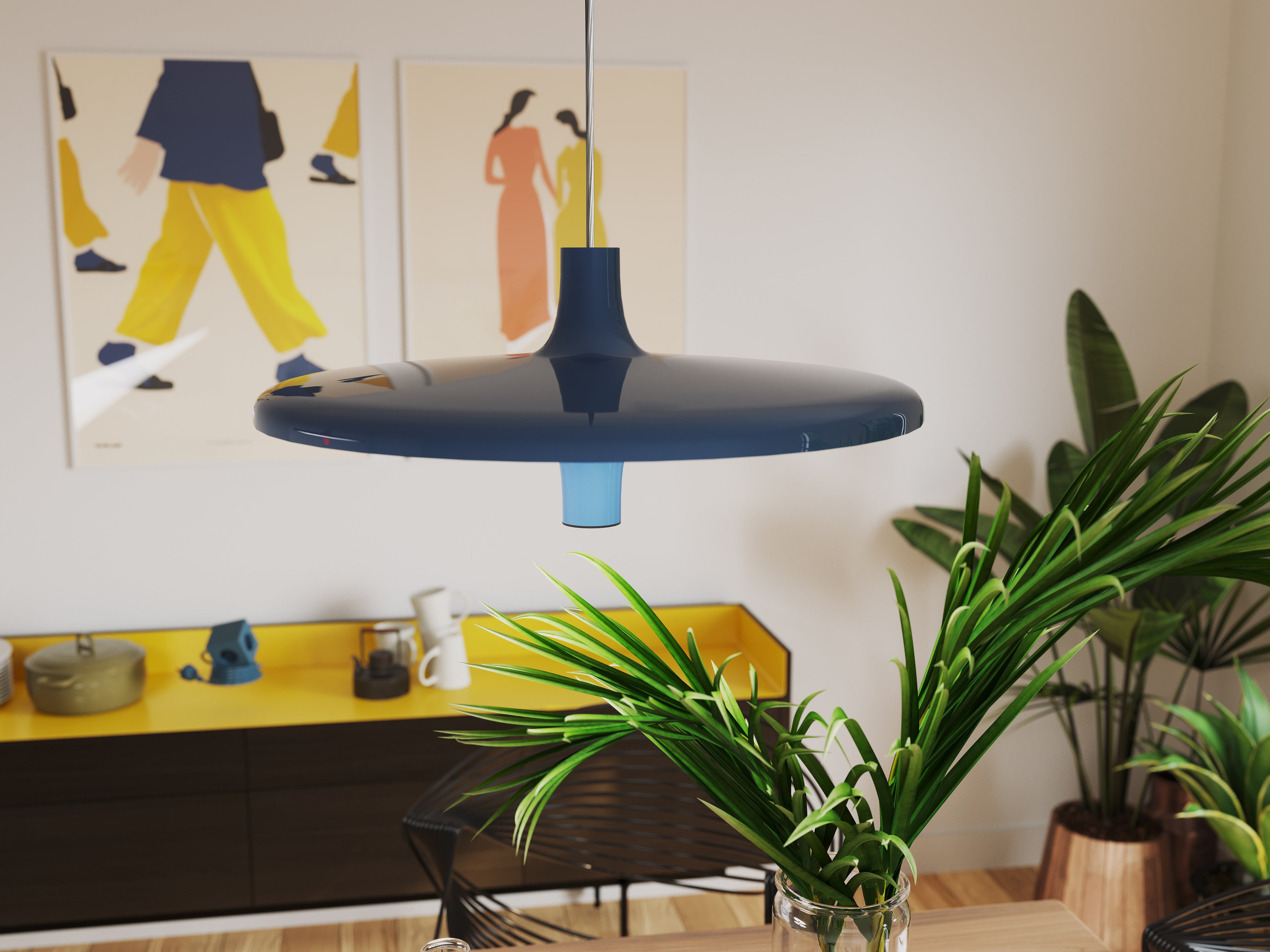AVRO pendant lamp in glossy orange