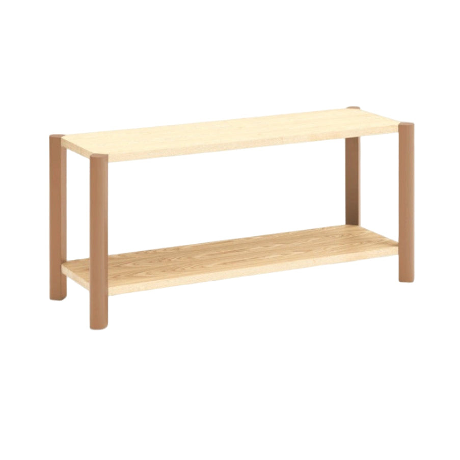 BONA Oak Wood Shelf with Brown Base