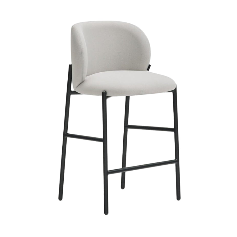 Barhocker MOGI grau mit schwarzem Fuß
