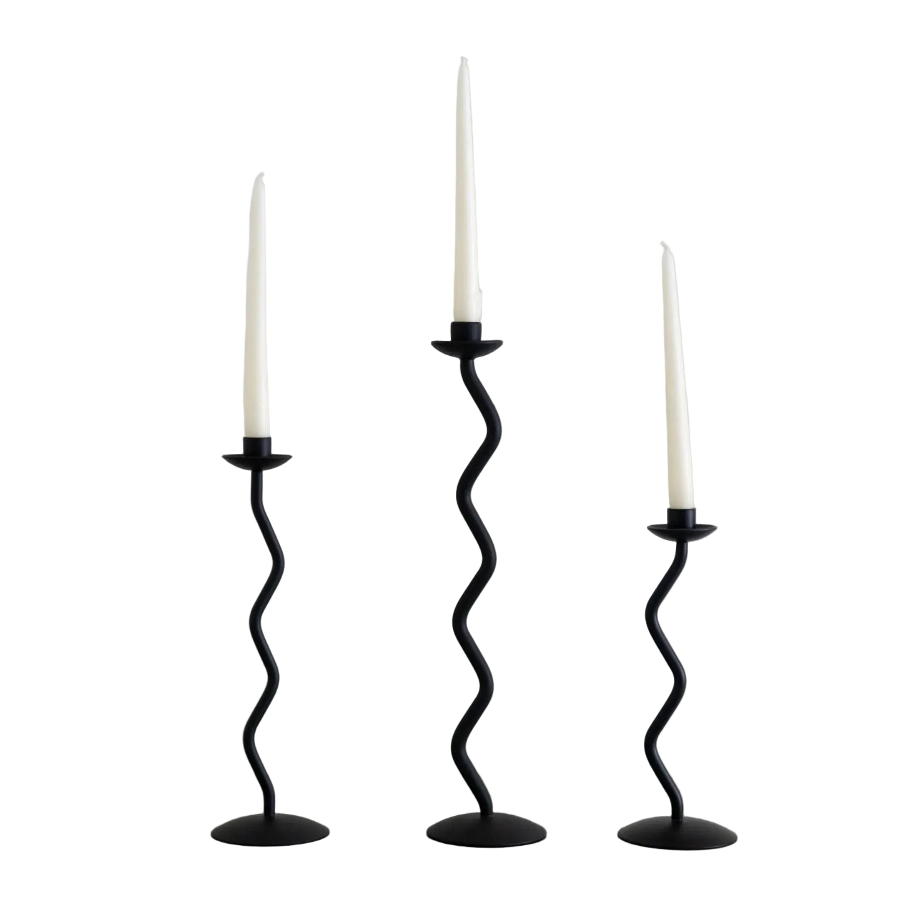 WAVE Stahl Kerzenhalter Set