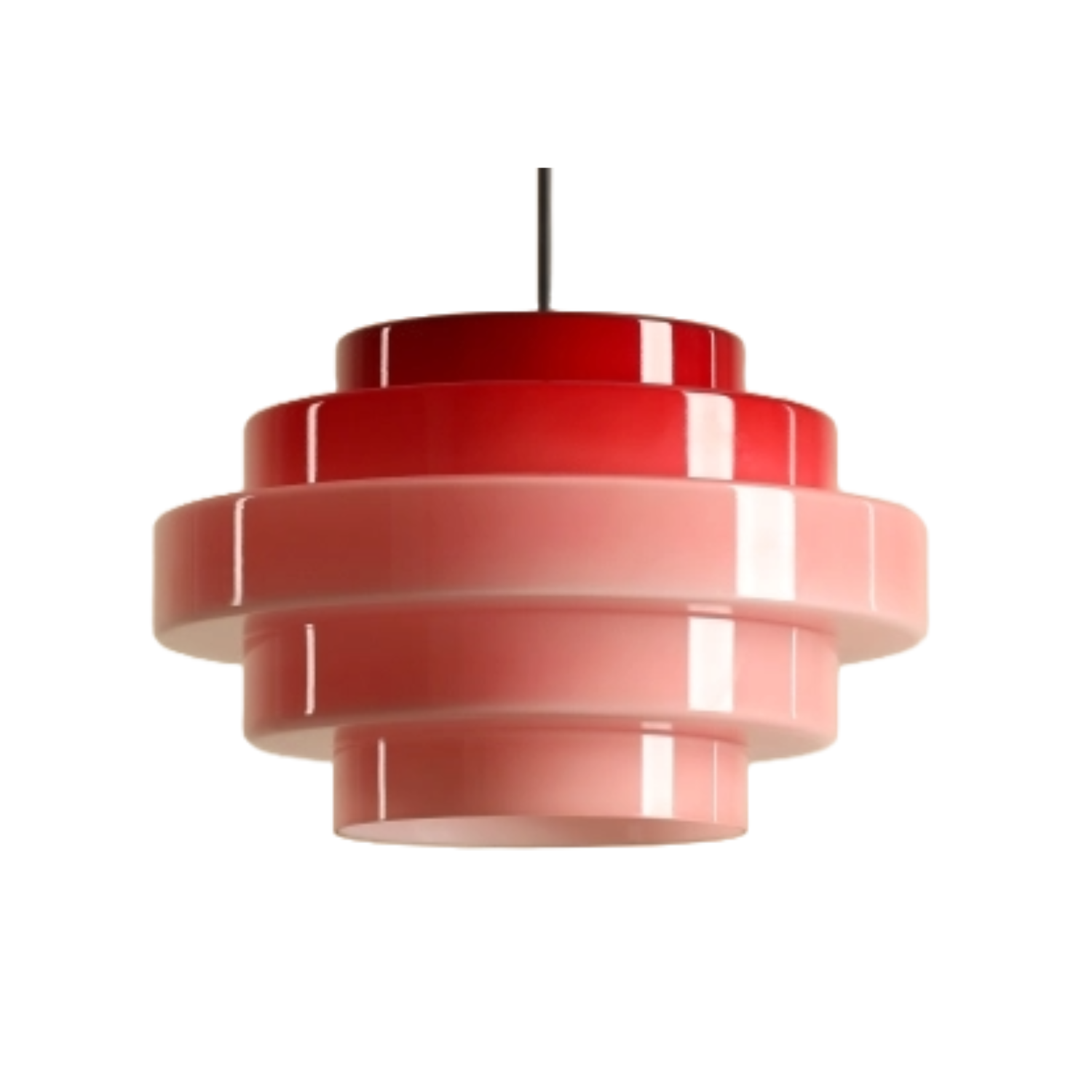 Burgundy filo hanging lamp