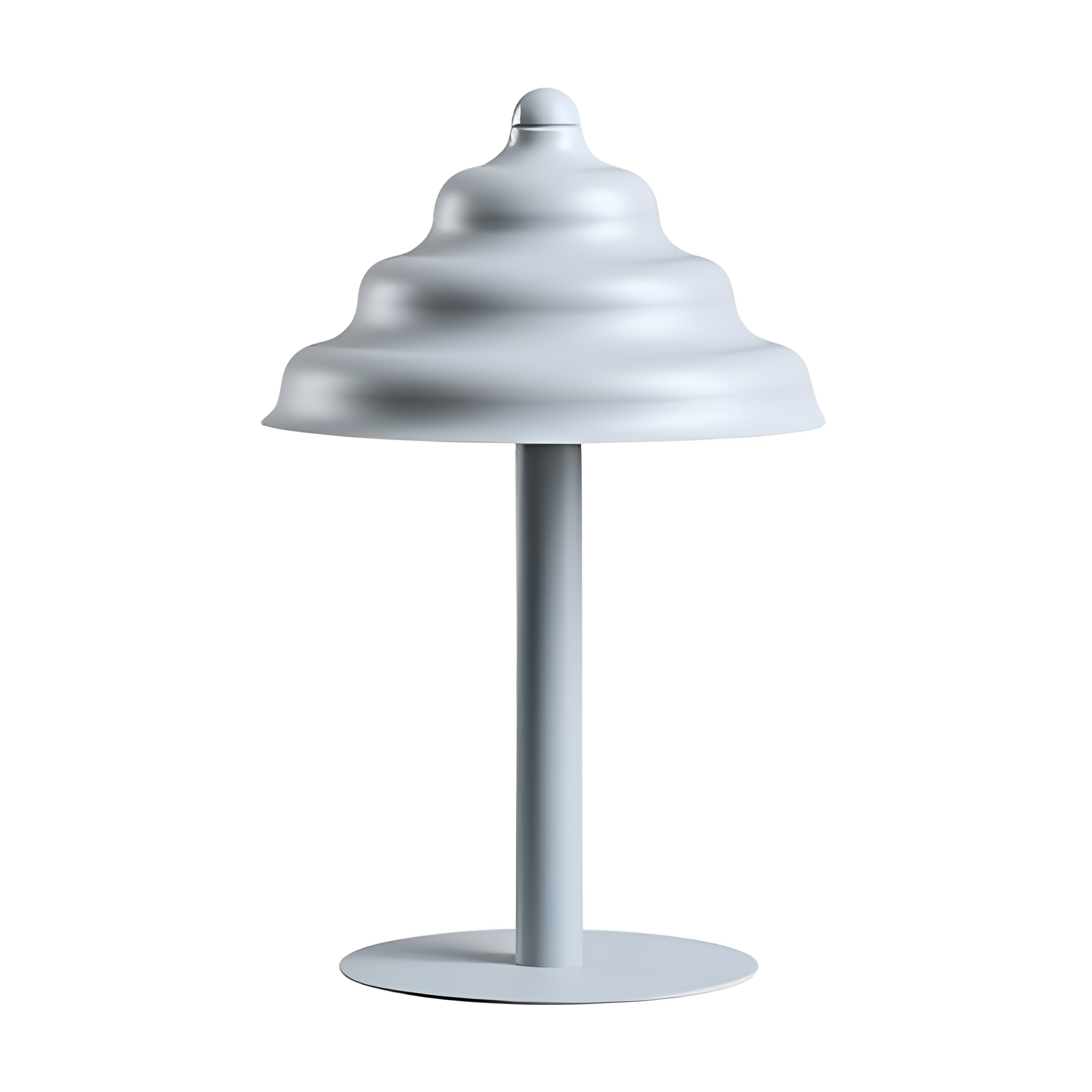 Gray wave table lamp