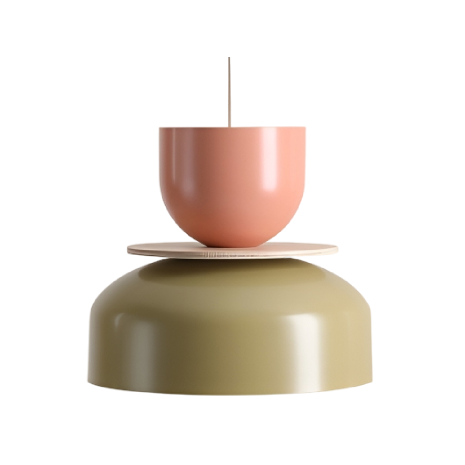 Hanging lamp for coral with pistachio