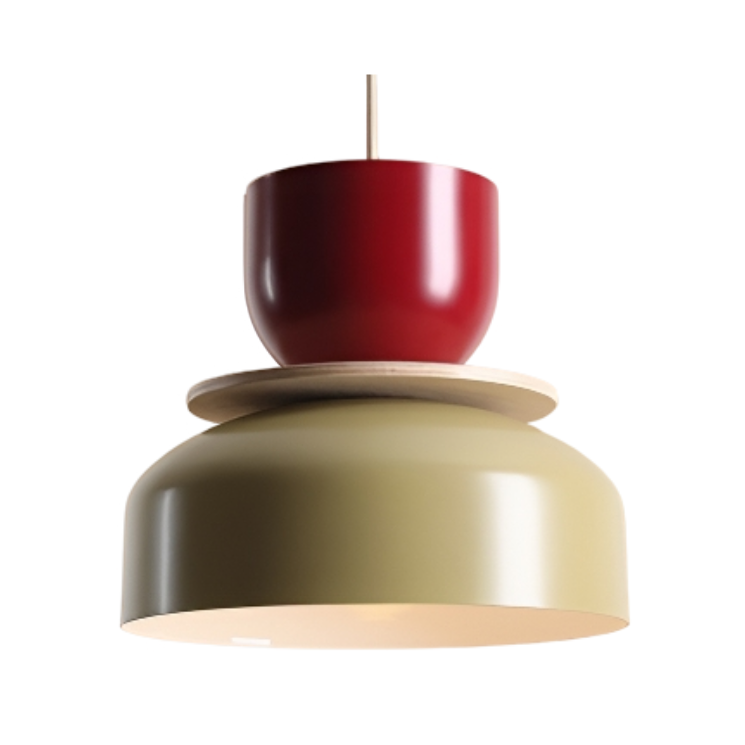 Hanging lamp for burgundy with pistachio