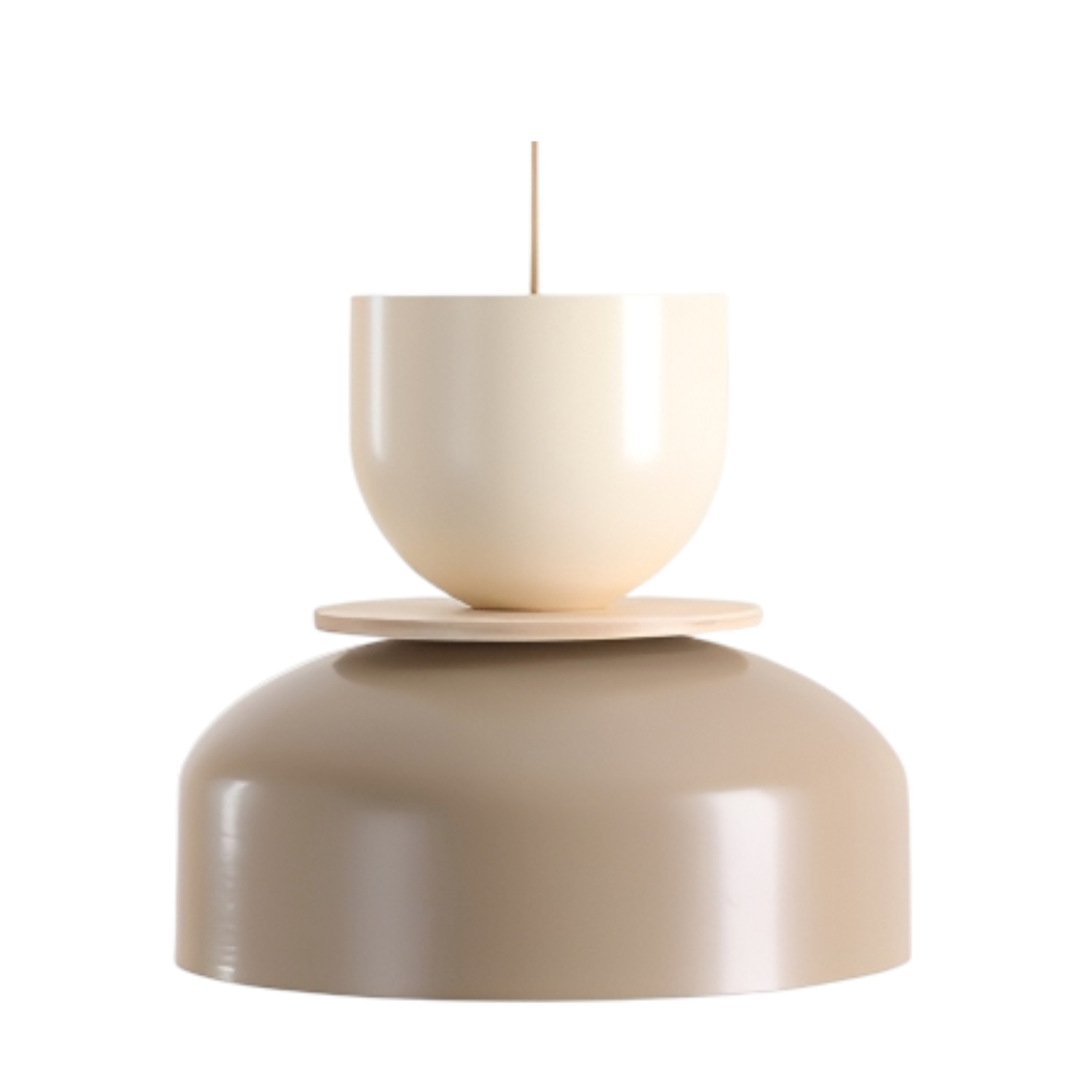 Hanging lamp for cream with beige