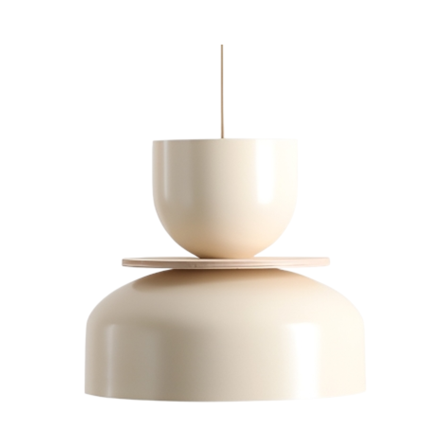 Creamy hanging lamp