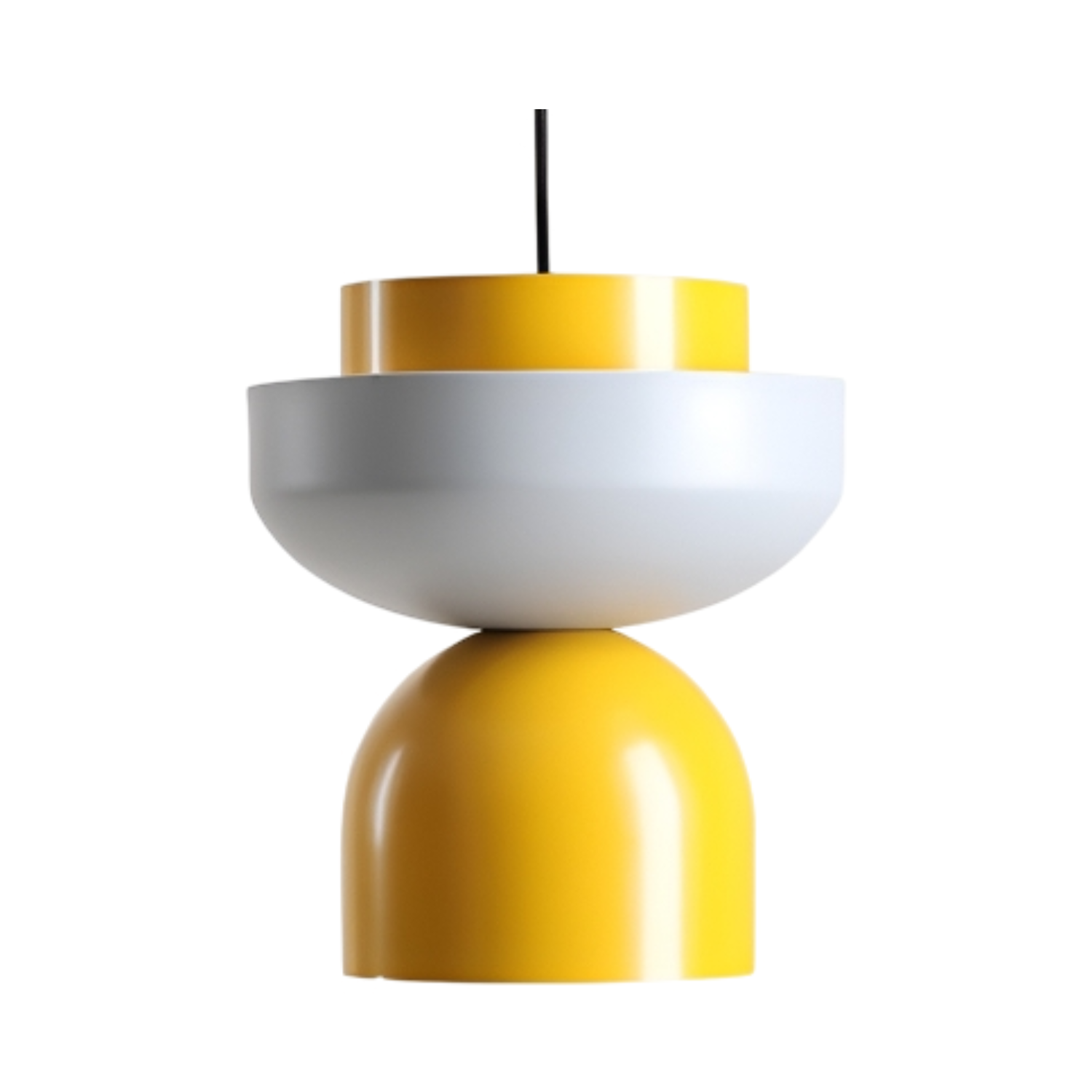 Hanging lamp yellow with gray