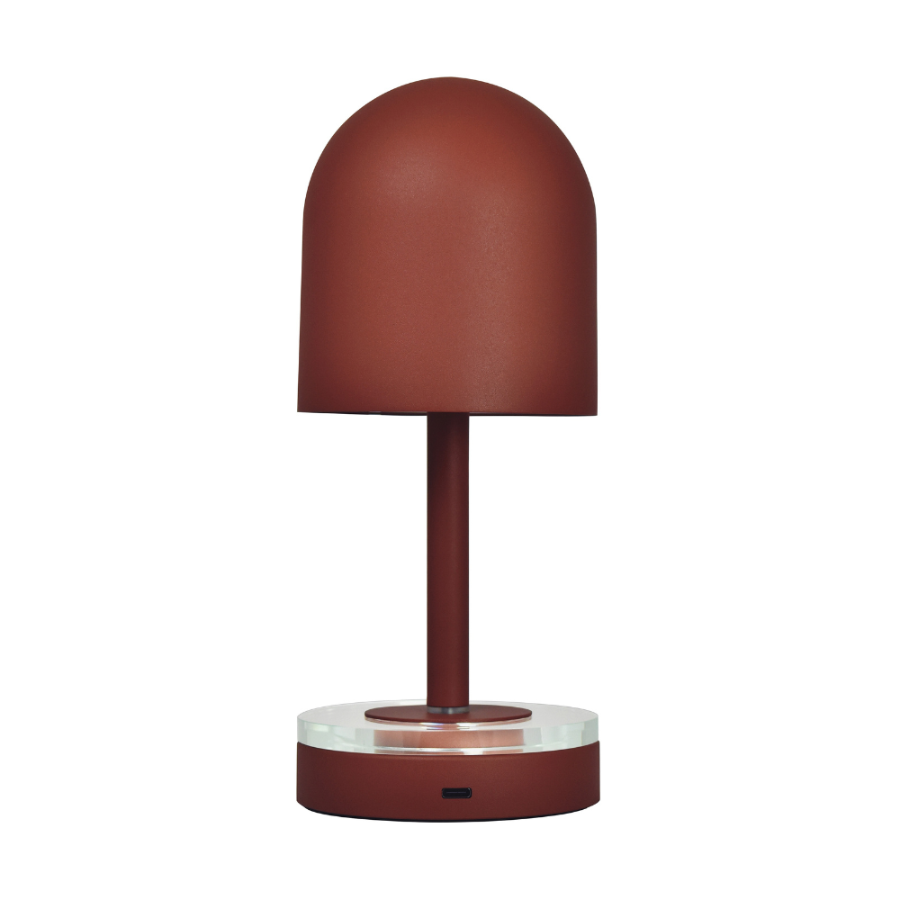 Tragbare Lampe LUCEO ziegelrot