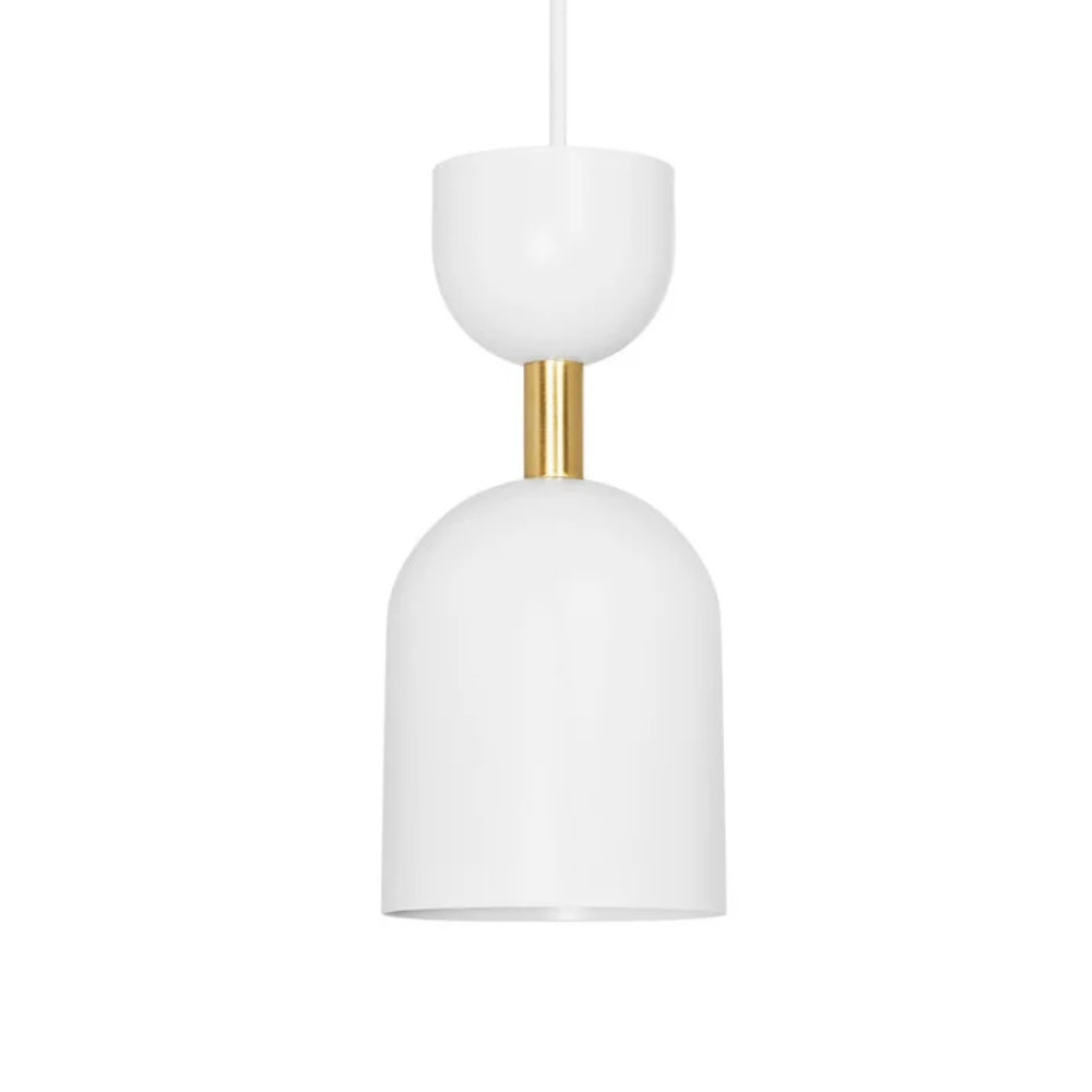 SUPURU pendant lamp in white with brass