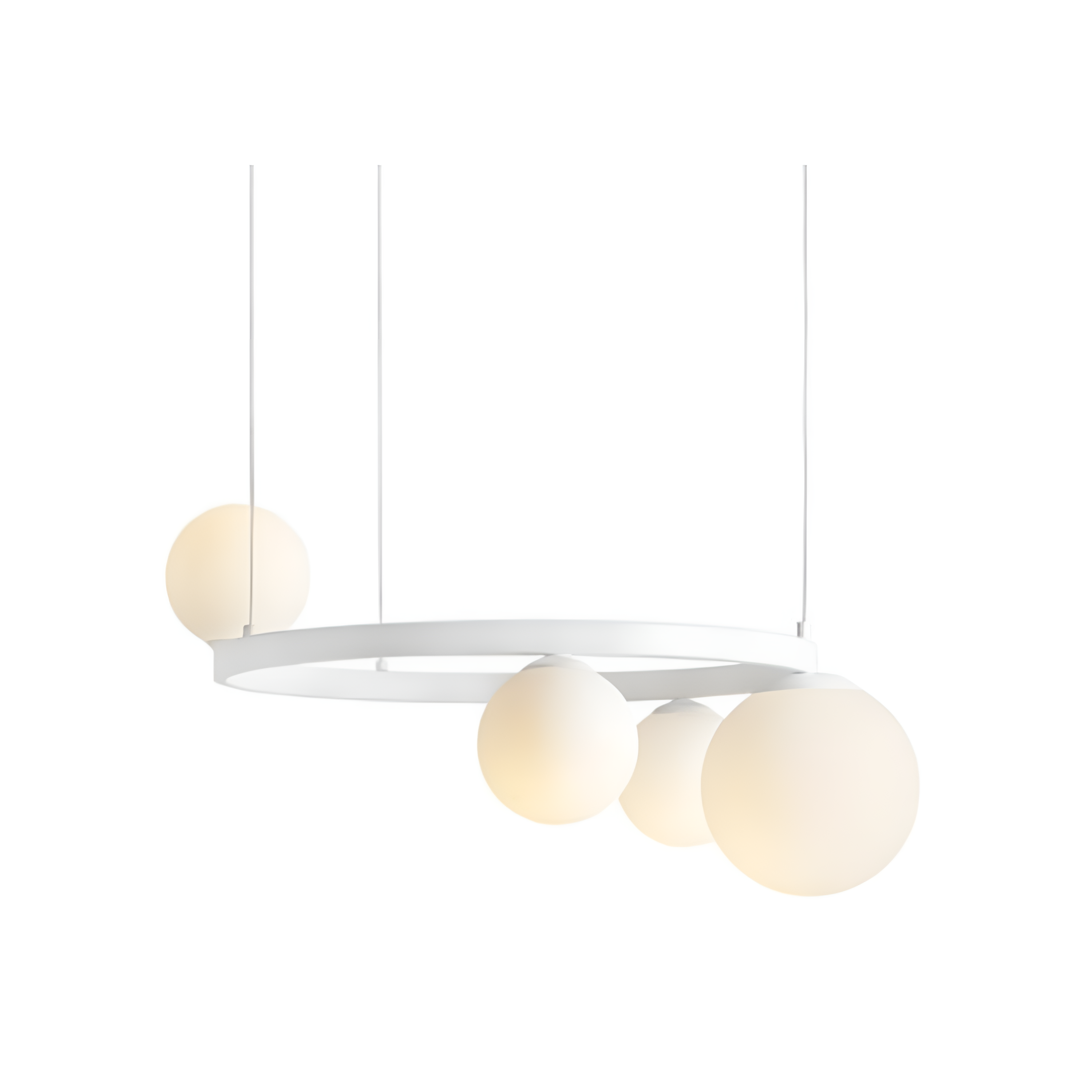 Hanging lamp Garda Quatro Ring White