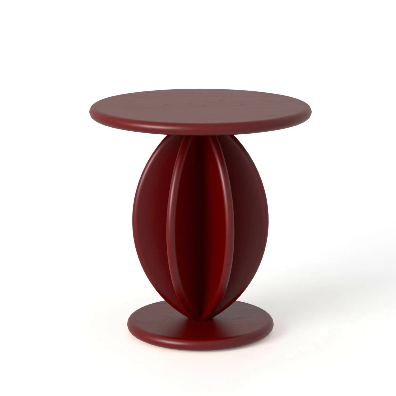 CITRUS Side Table Burgundy Ash Wood