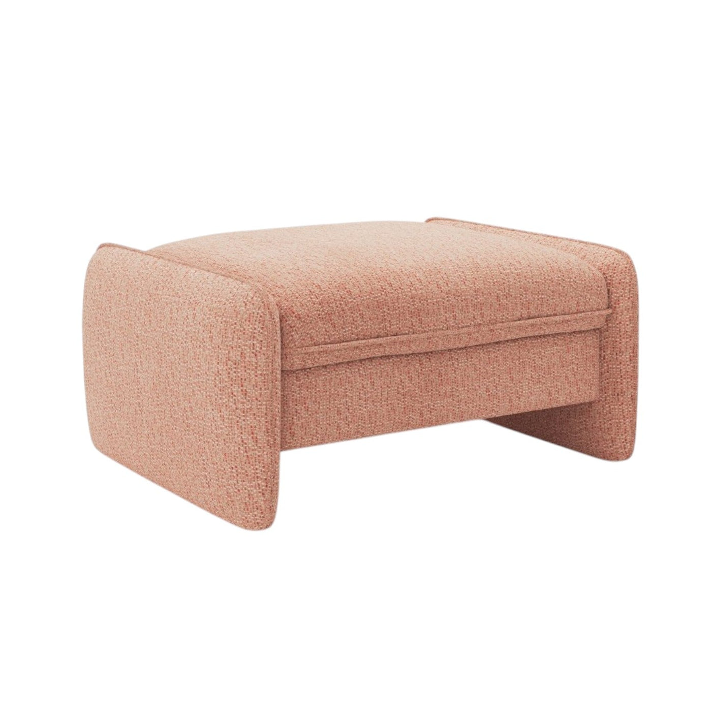 GEORGIA pink chenille pouf