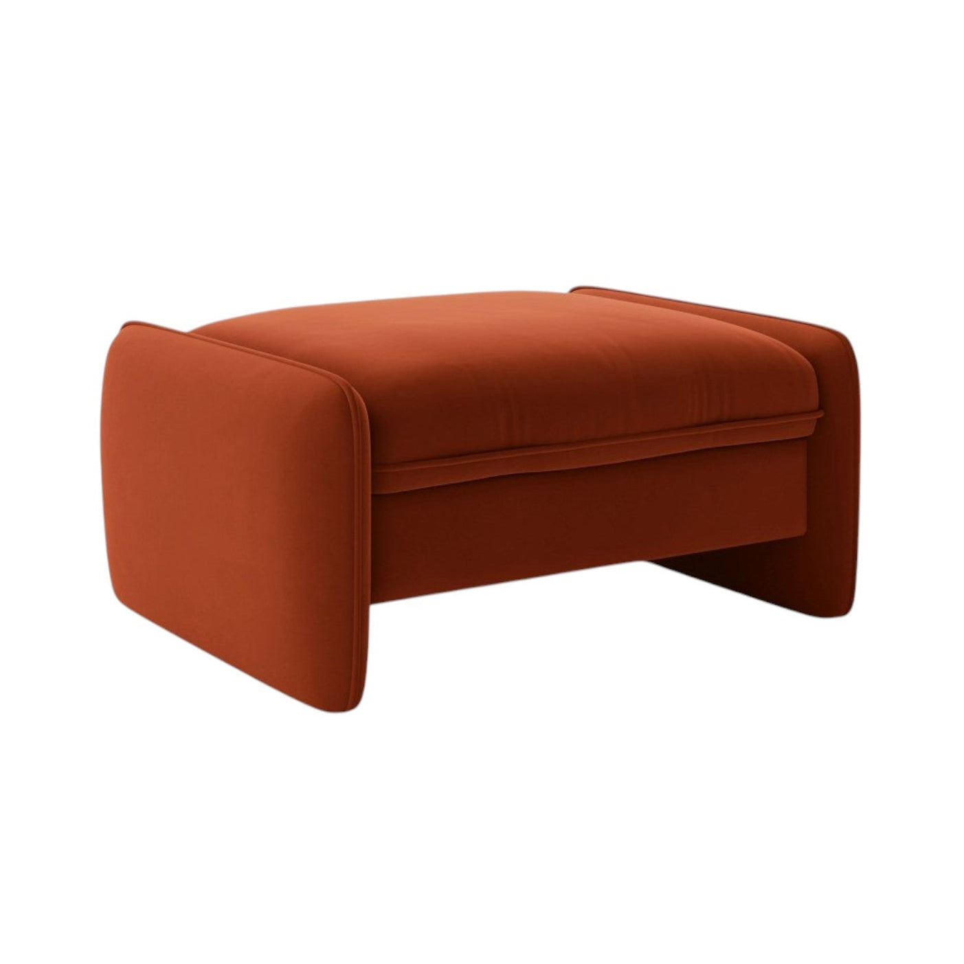 Samt Pouf GEORGIA kastanienbraun