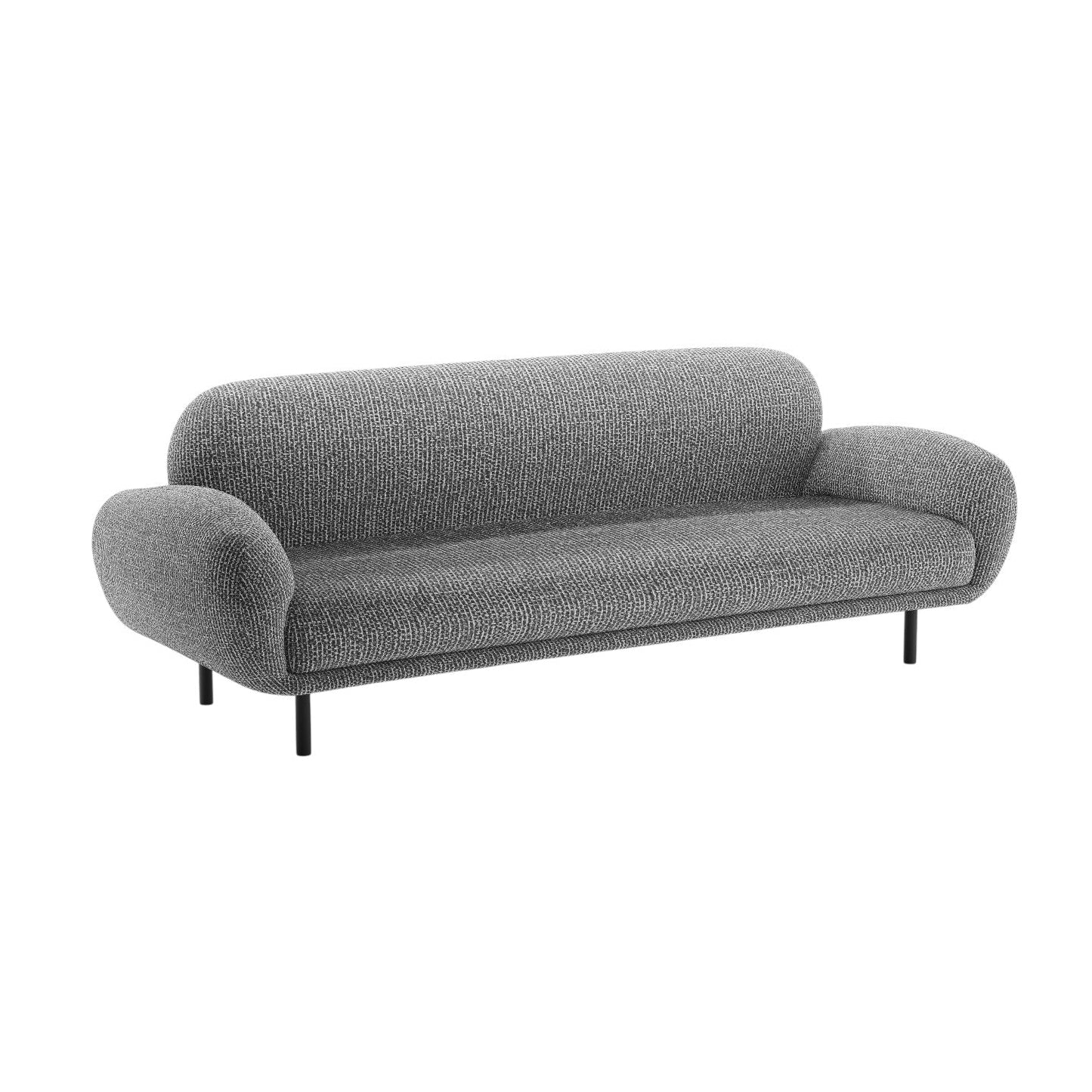 Sofa 3-Sitzer POPPY dunkelgrau Chenille