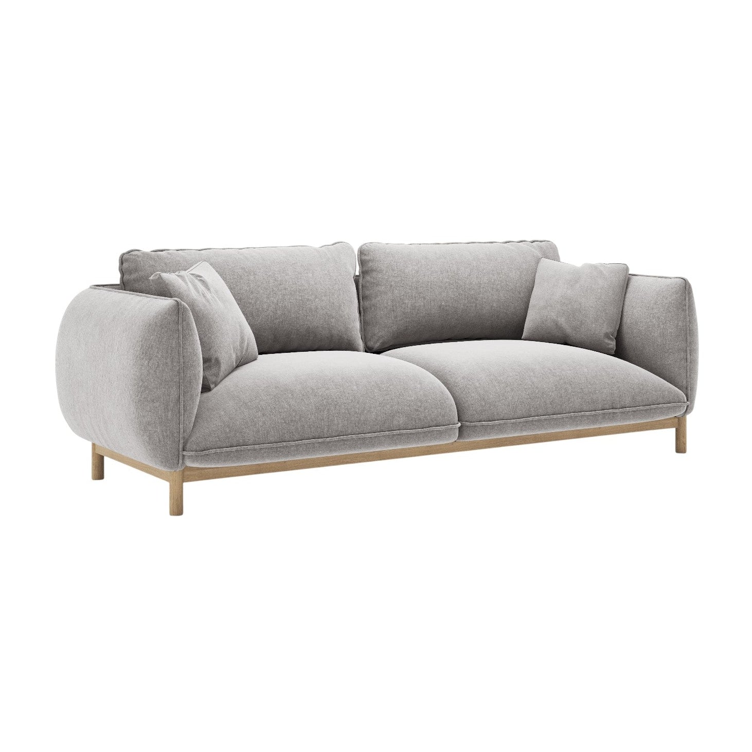 ADA Light Gray Chenille 3-Seater Sofa