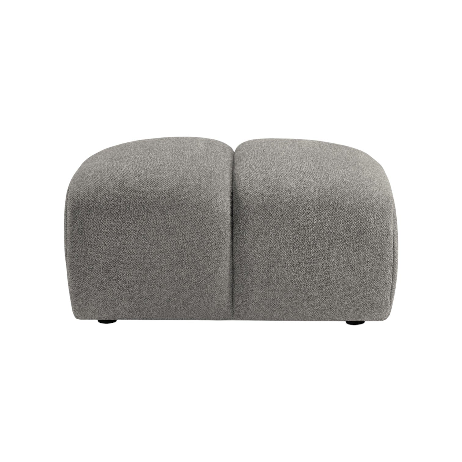 DIANA light gray chenille pouf