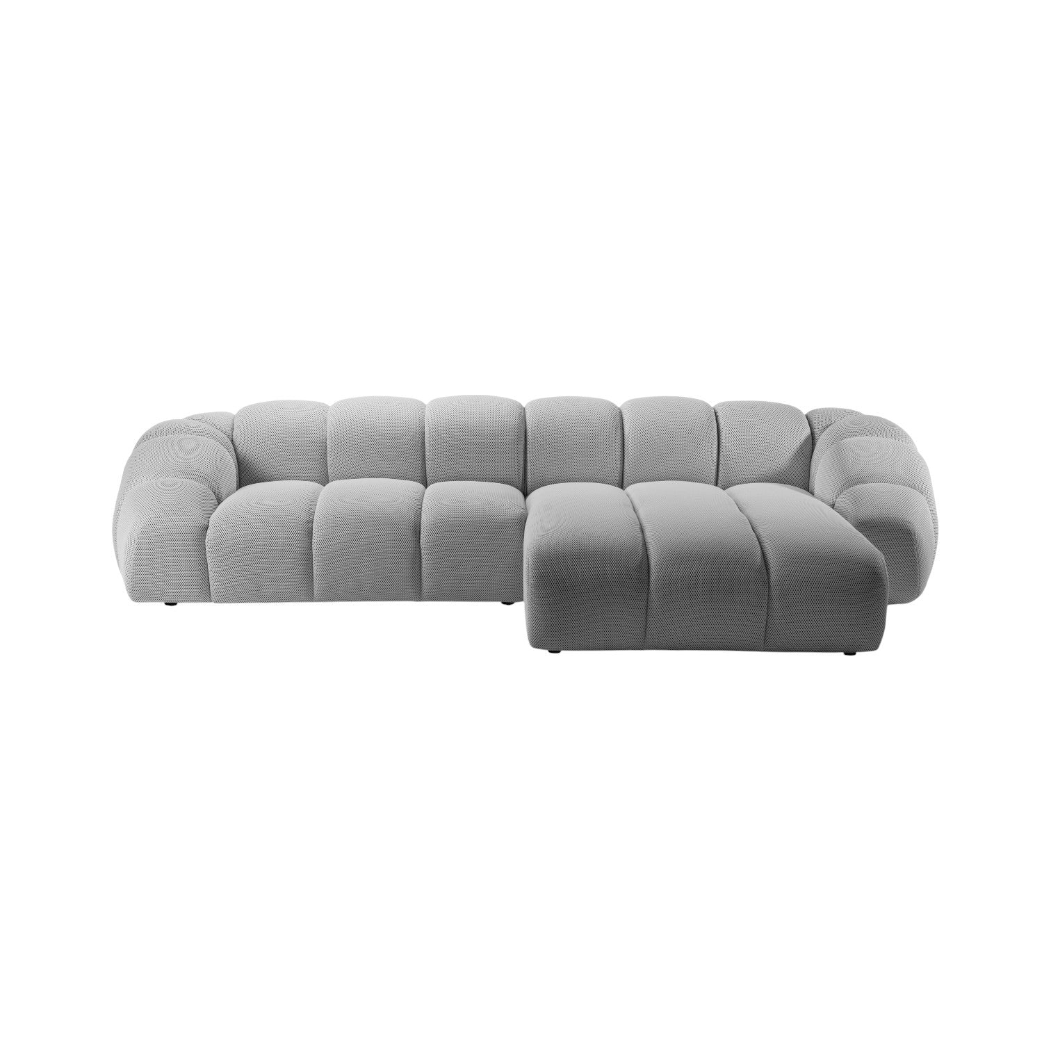 Right Corner Sofa, "Diana", 4 Seats, Silver, 334x182x72
Made in Europe