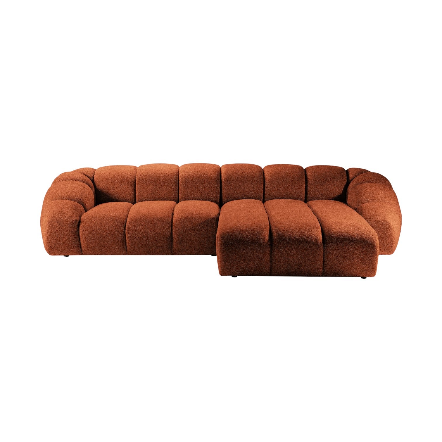 Velvet Right Corner Sofa, "Diana", 4 Sitze, Terrakotta, 334x182x72
In Europa gemacht