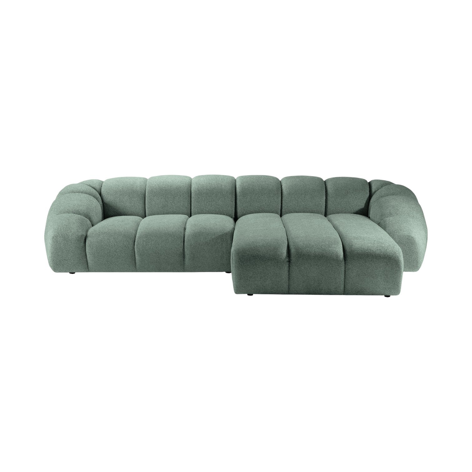 4-seater right-facing corner sofa DIANA mint chenille