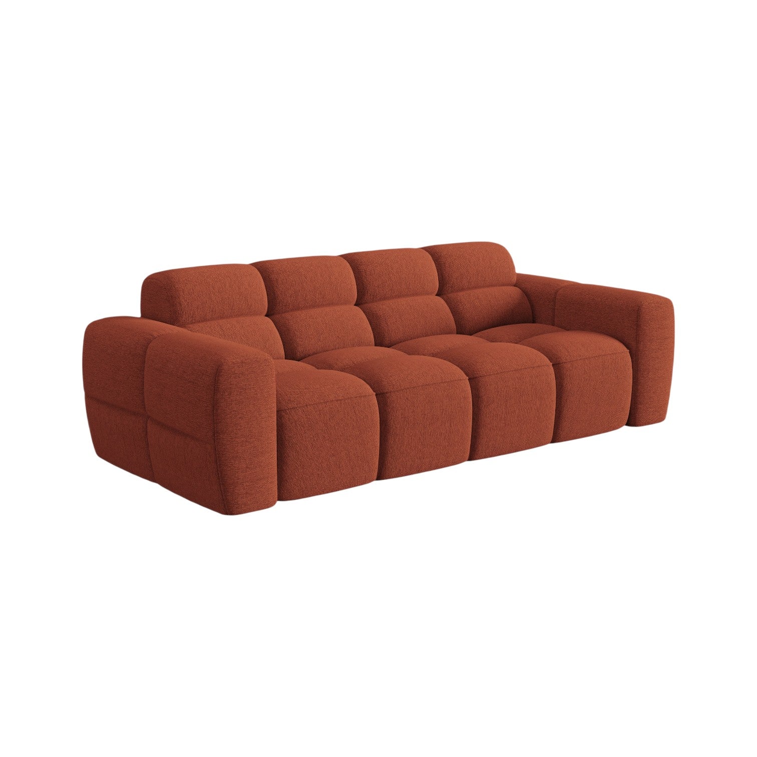 3-seater Sofa LISA terracotta chenille