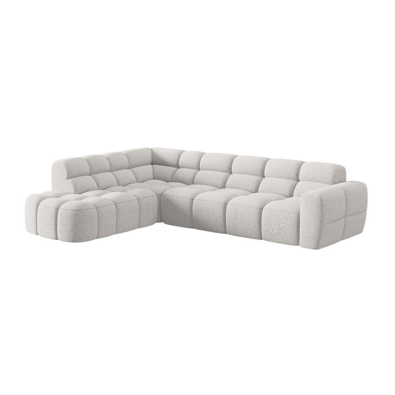 left-sided corner sofa LISA light gray chenille