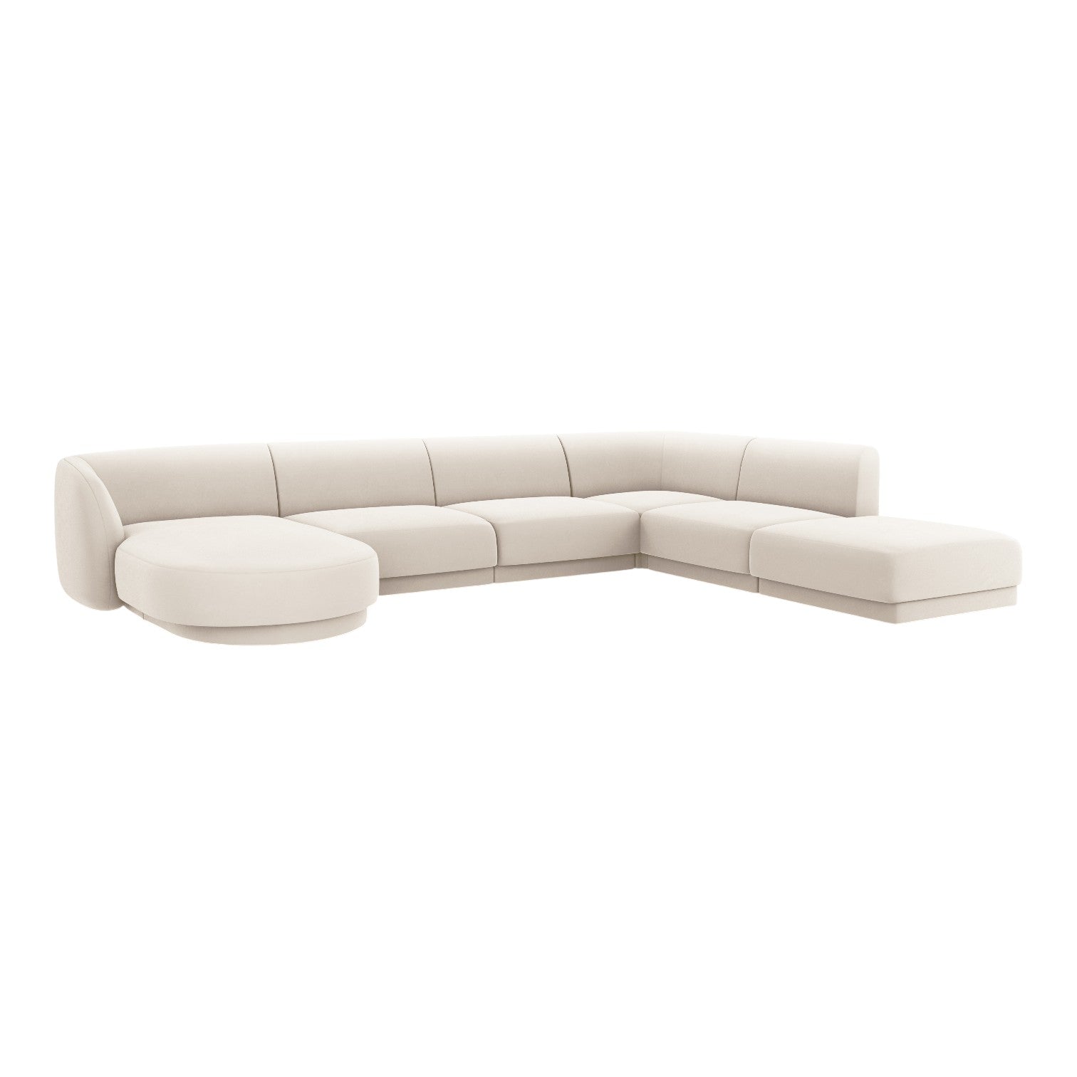 Samtecke in Form in der rechten Hand Miley Beige