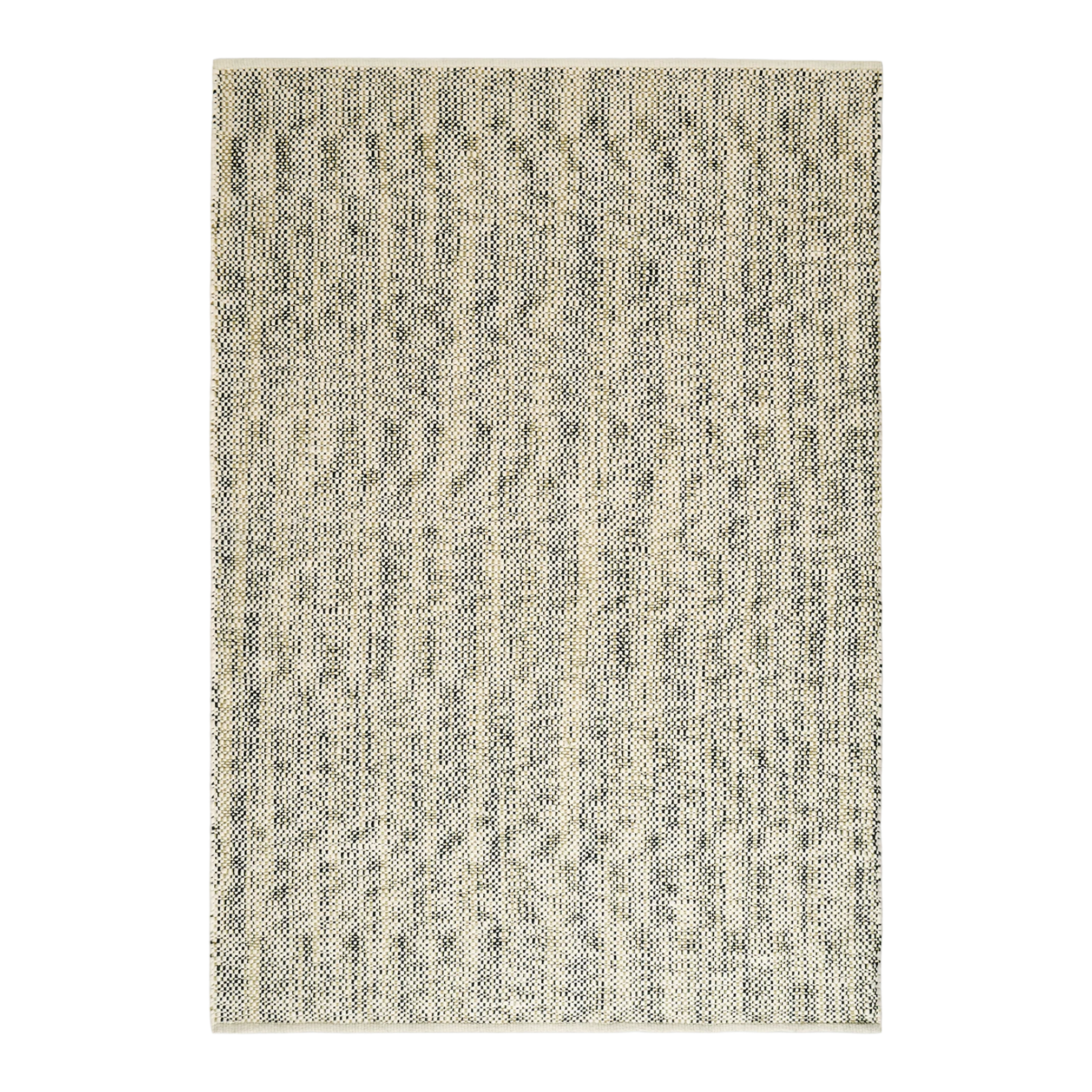 Cream TWEED rug with green