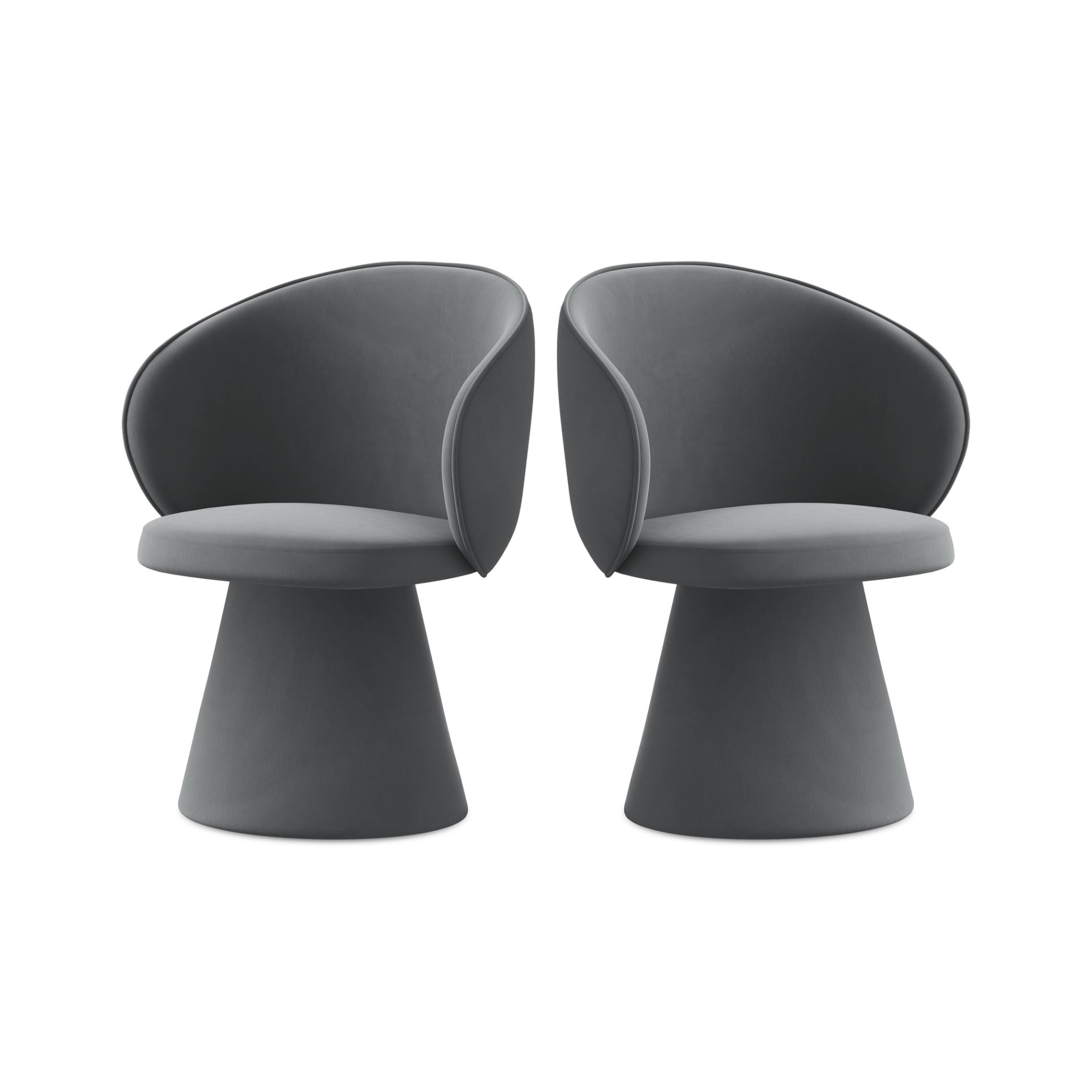 Velvet Chair UALA Steel Gray