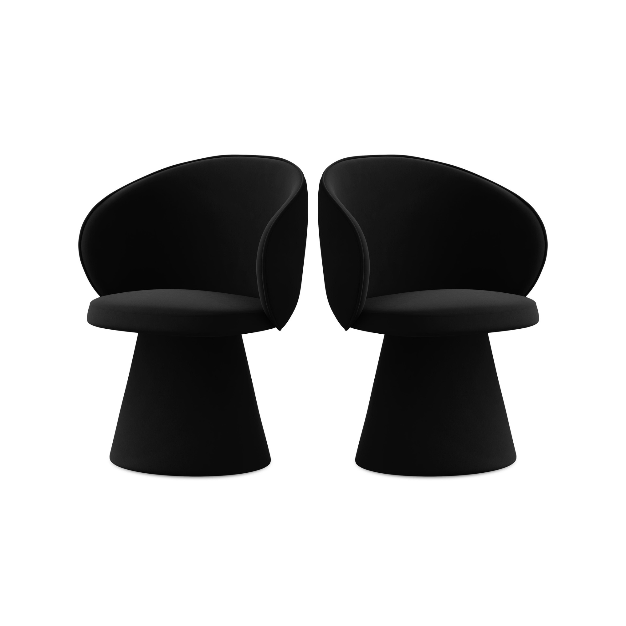 Samtstuhl UALA schwarz