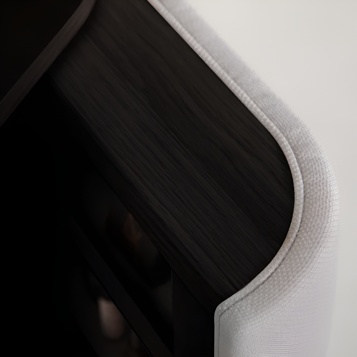 TREASURES cabinet broken white with black base