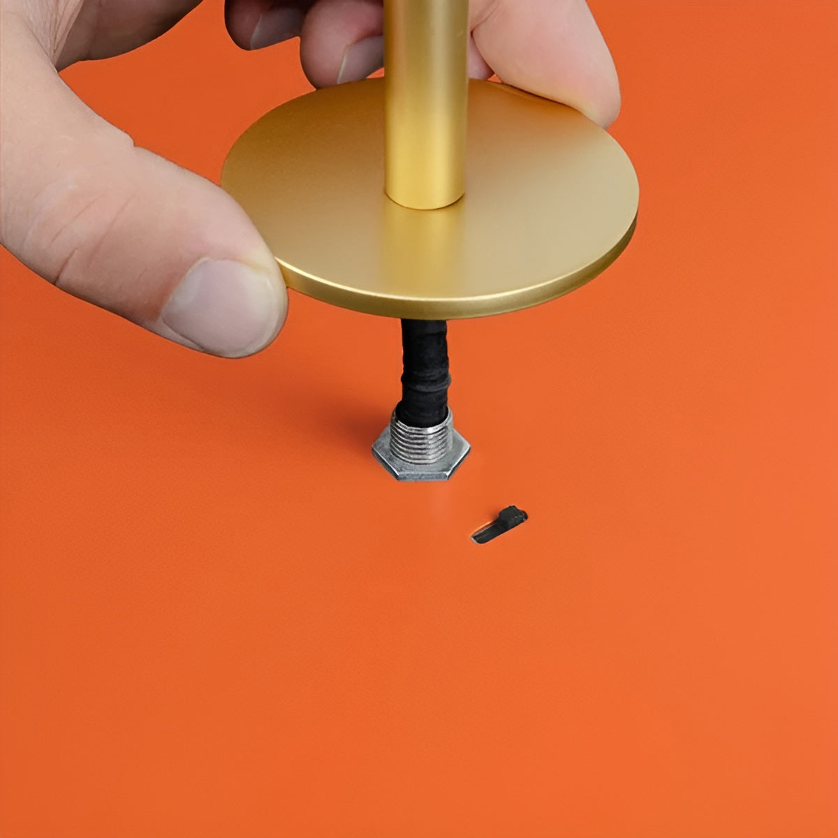 Pendelleuchte ASTERIA PLUS orange mit goldener Einlage