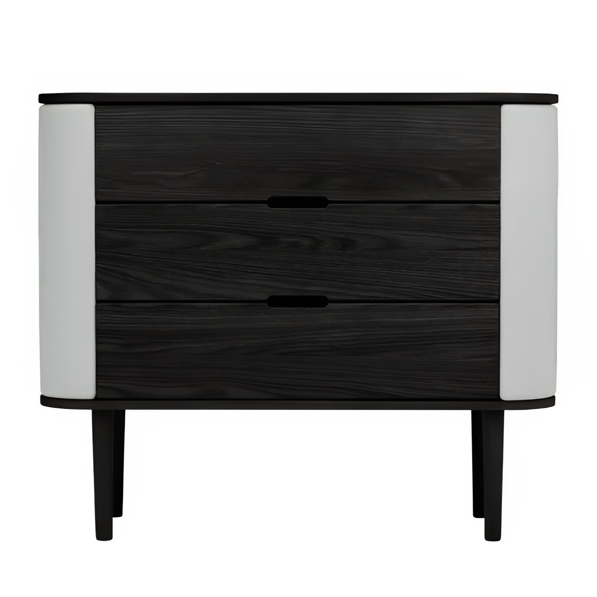 TREASURES cabinet broken white with black base