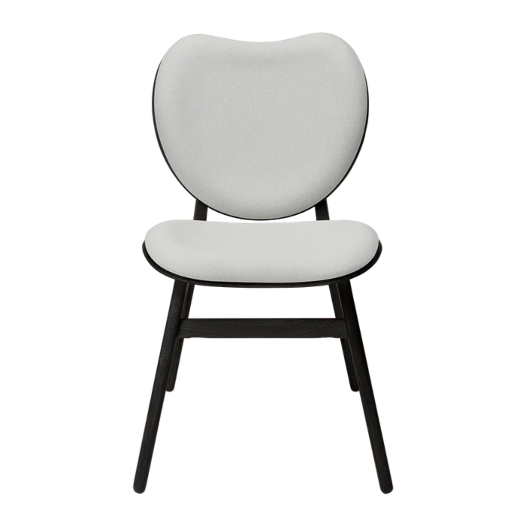 CONVERSATION chair white with black oak base